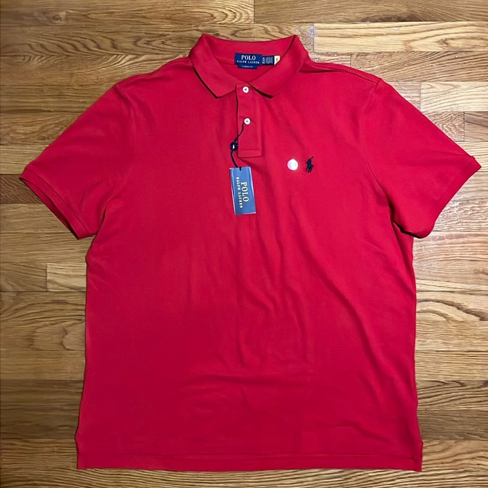 Red Ralph Lauren Polo shirt. Brand new tags still on it
